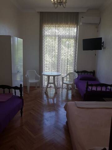 Фото номера Четырехместный номер с балконом Курортные отели Hotel Near the Sea г. Кобулети 2